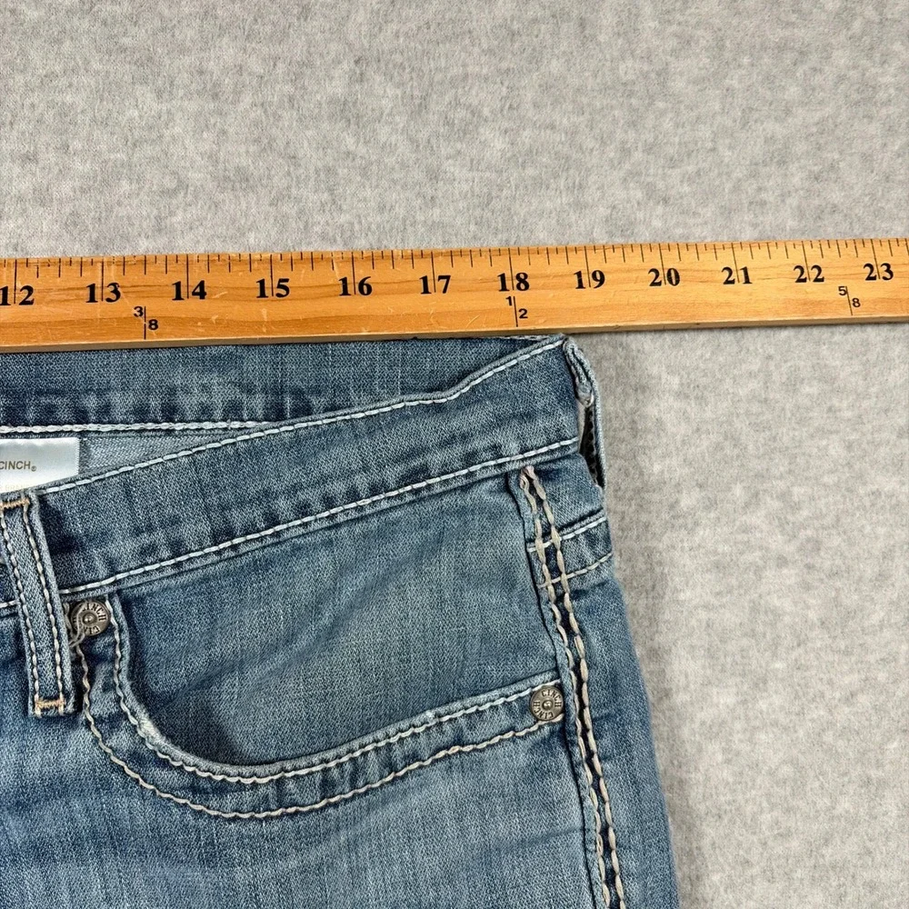 Cinch Ian Jeans Mens 36x34 (Fits 36x32) Blue Slim Bootcut Western Denim Stretch